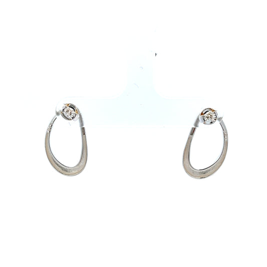 Ova Bean Earrings in Silver