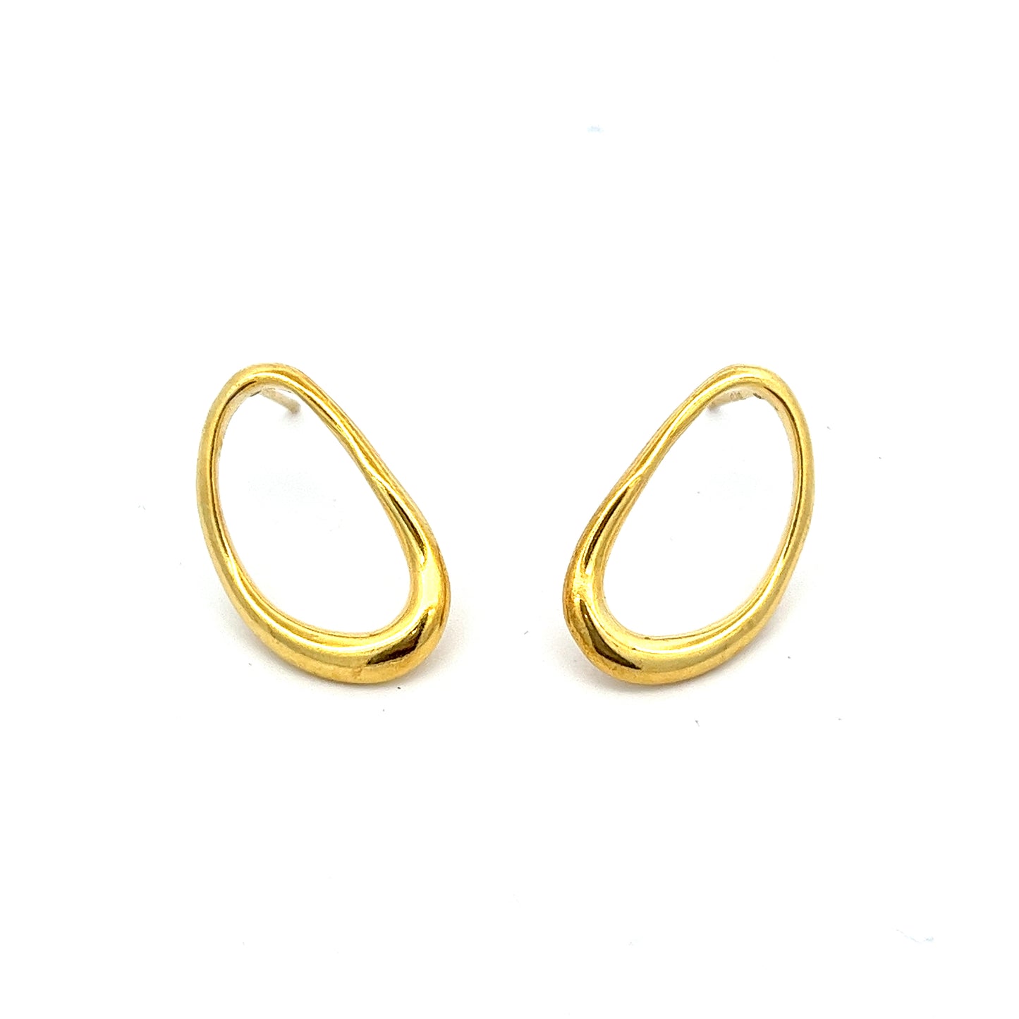 Ova Bean Earrings in Gold