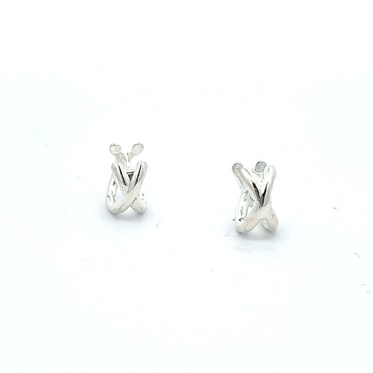 X Loops Earrings in Silver
