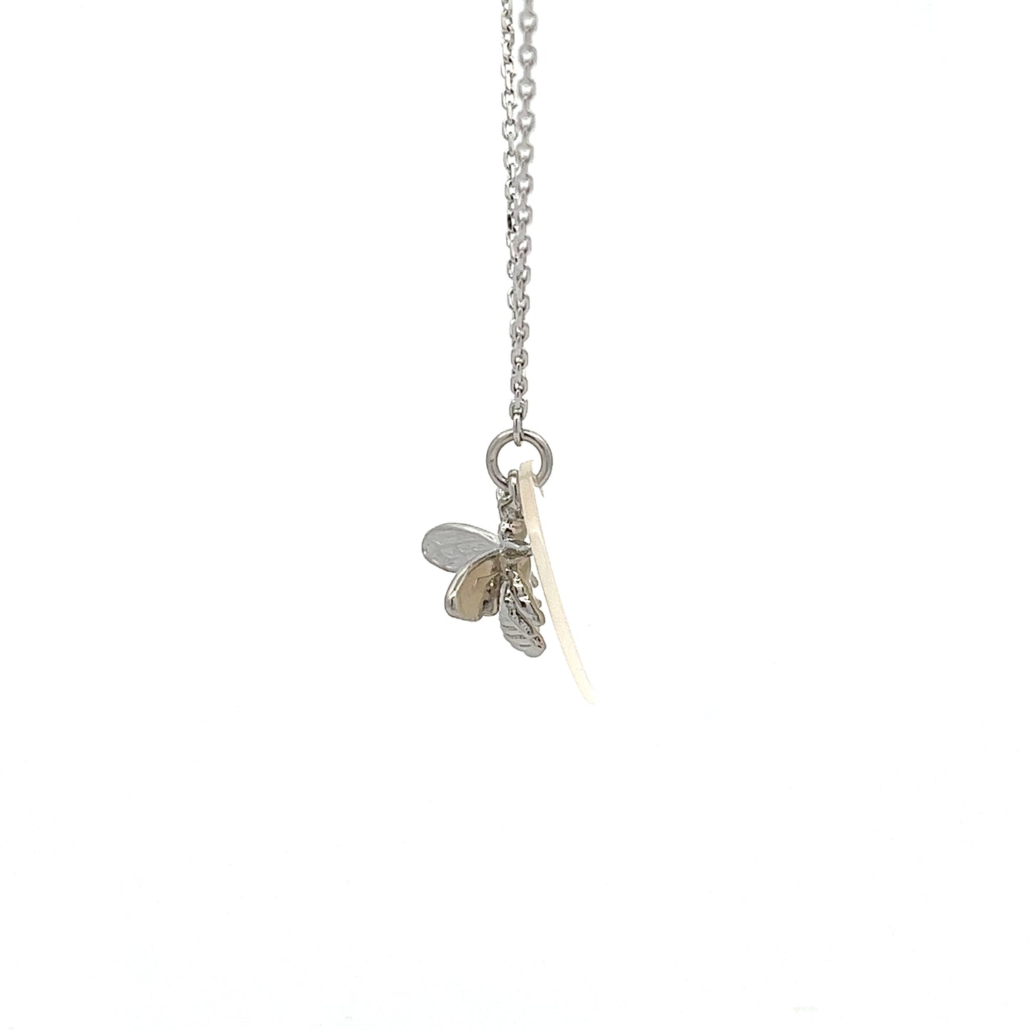 Bee X Pearl Necklace in Silver