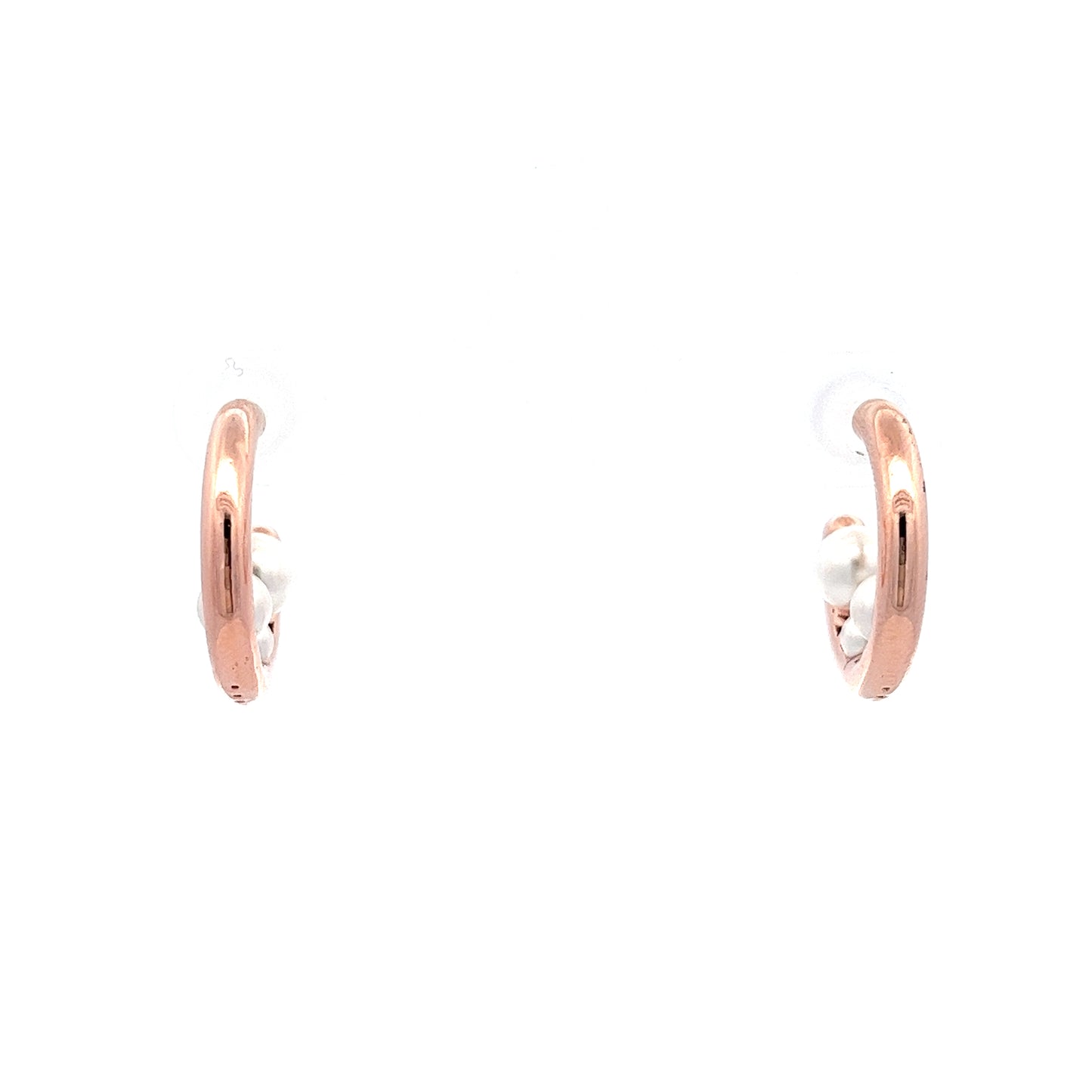 Pearl Trio Earrings in Rose Gold