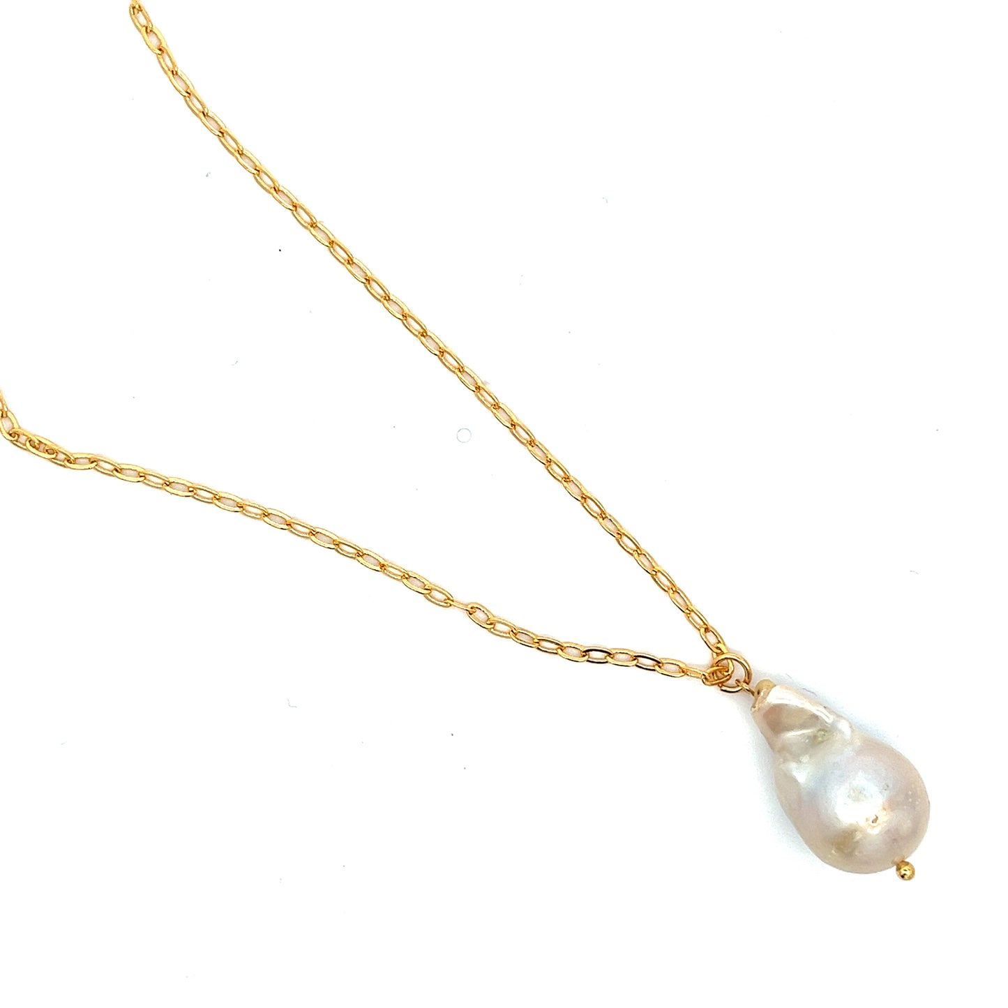 Baroque Pearl Necklace in Gold