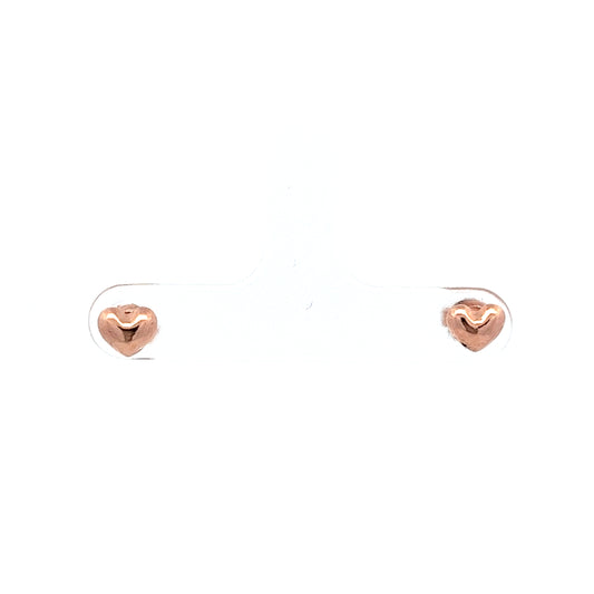Big Heart Earrings in Rose Gold