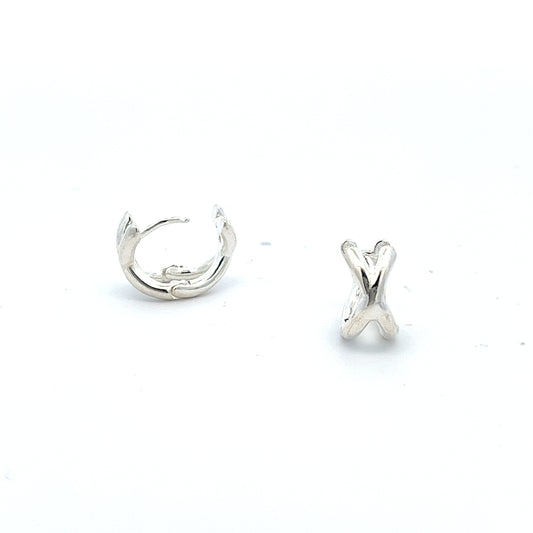 X Loops Earrings in Silver