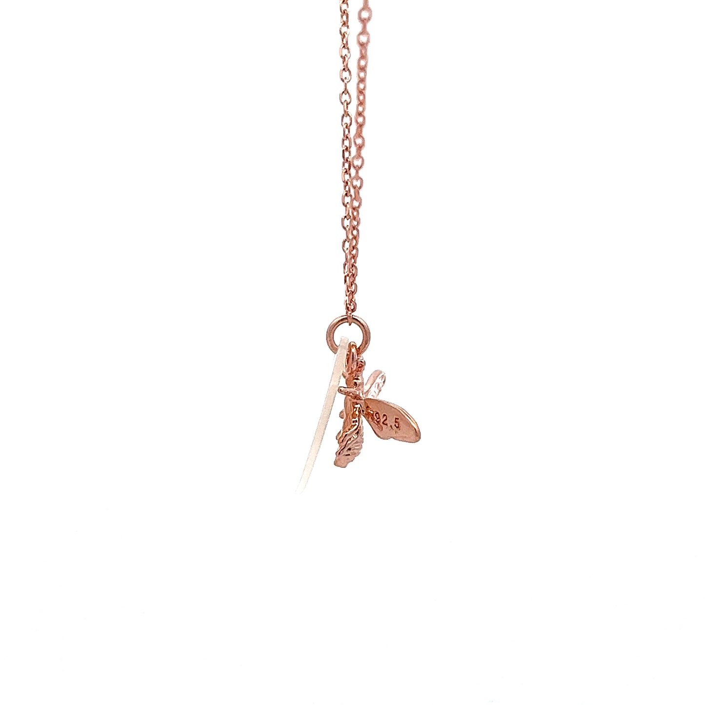 Bee X Pearl Necklace in Rose Gold