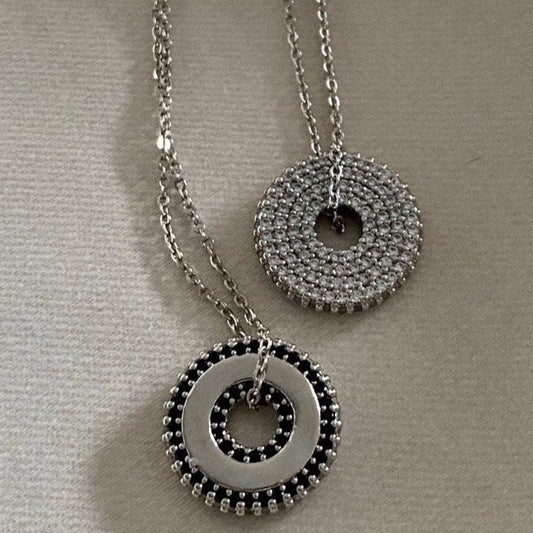 I Want To Disco Onyx Necklace in Silver