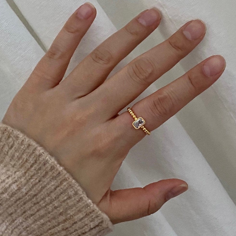 Cleef Diamante Quartz Ring in Gold