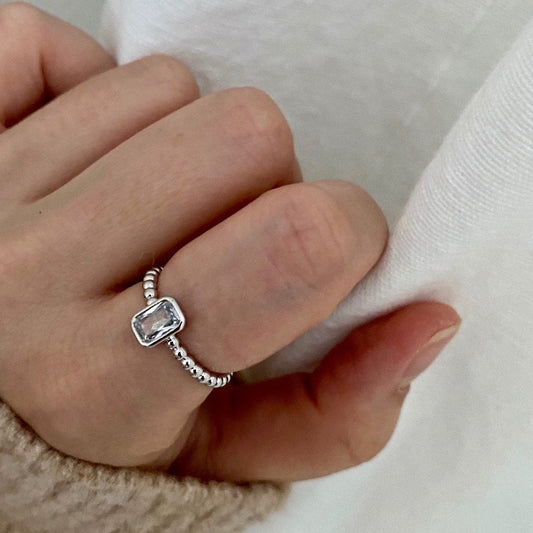 Cleef Diamante Quartz Ring in Silver