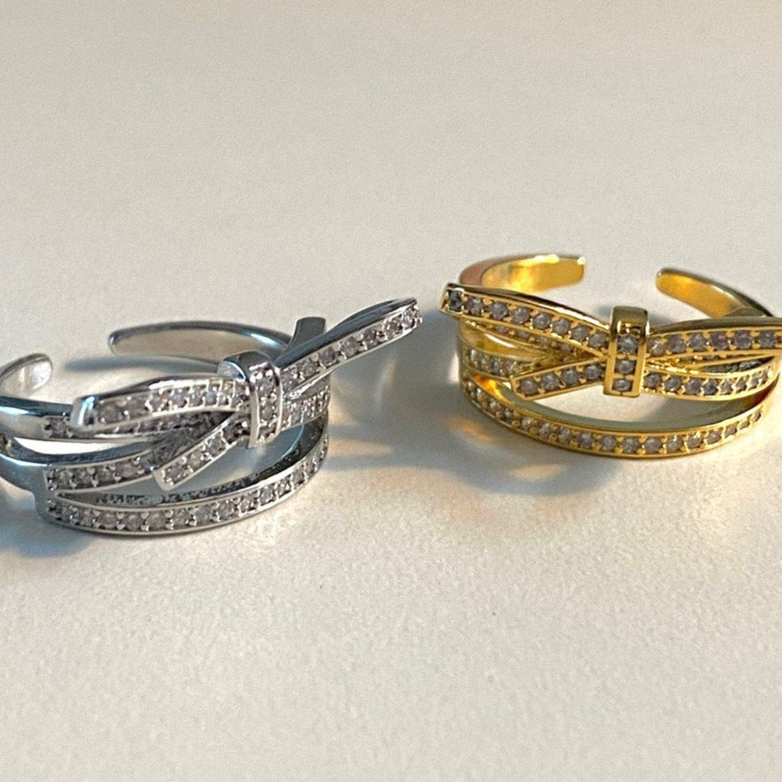 Laurel Diamante Ring in Silver