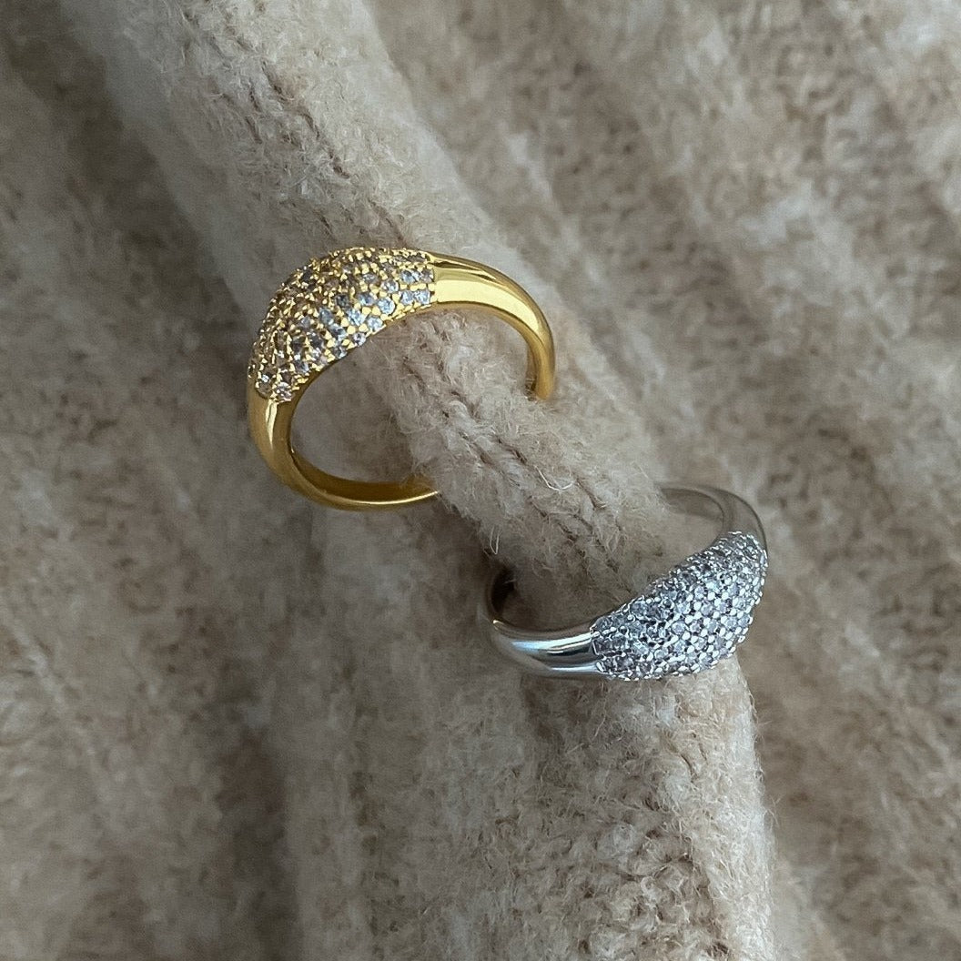 Caviar Pinky Ring in Gold