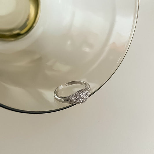 Caviar Pinky Ring in Silver