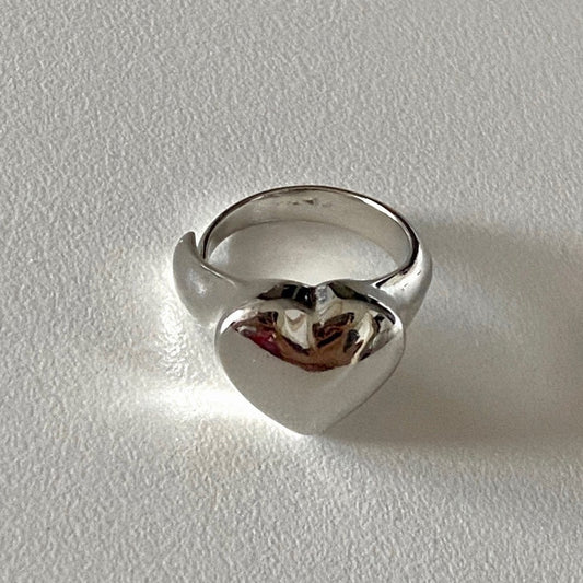 Heart Grande Ring in Silver