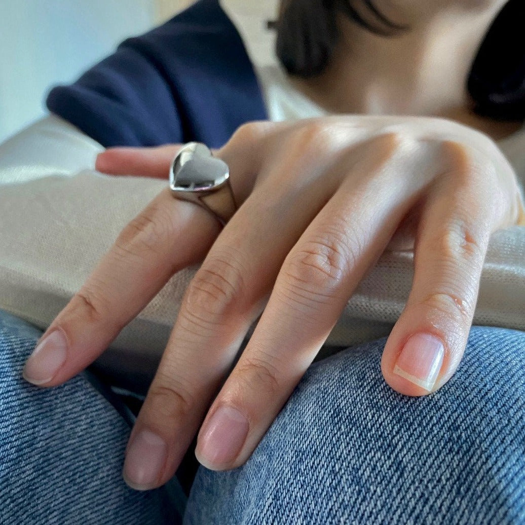 Heart Grande Ring in Silver