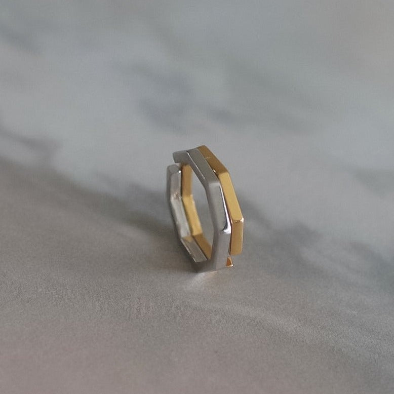 Octo Thin Ring in Silver