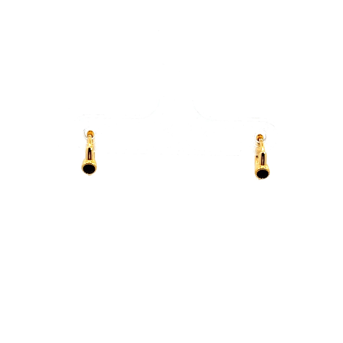 Soli Onyx Huggies Earrings In Gold
