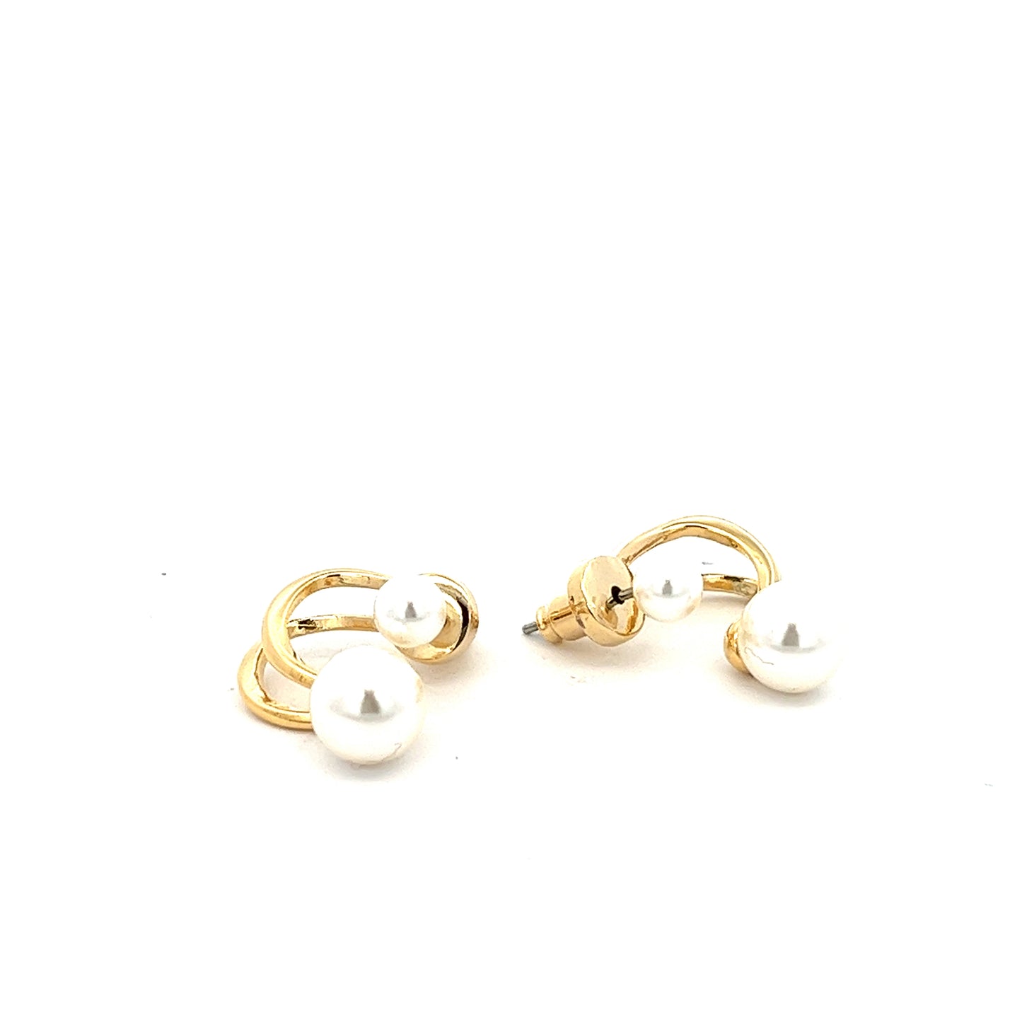 Pearl Wrap Earrinsg In Gold