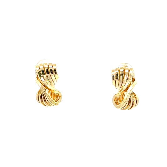 Twist & Turn Earrings In Gold