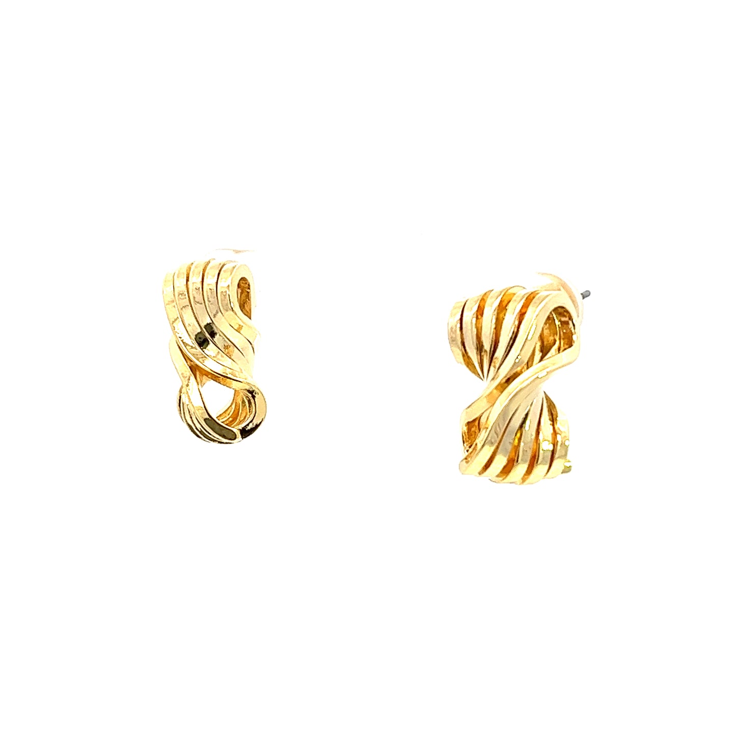 Twist & Turn Earrings In Gold