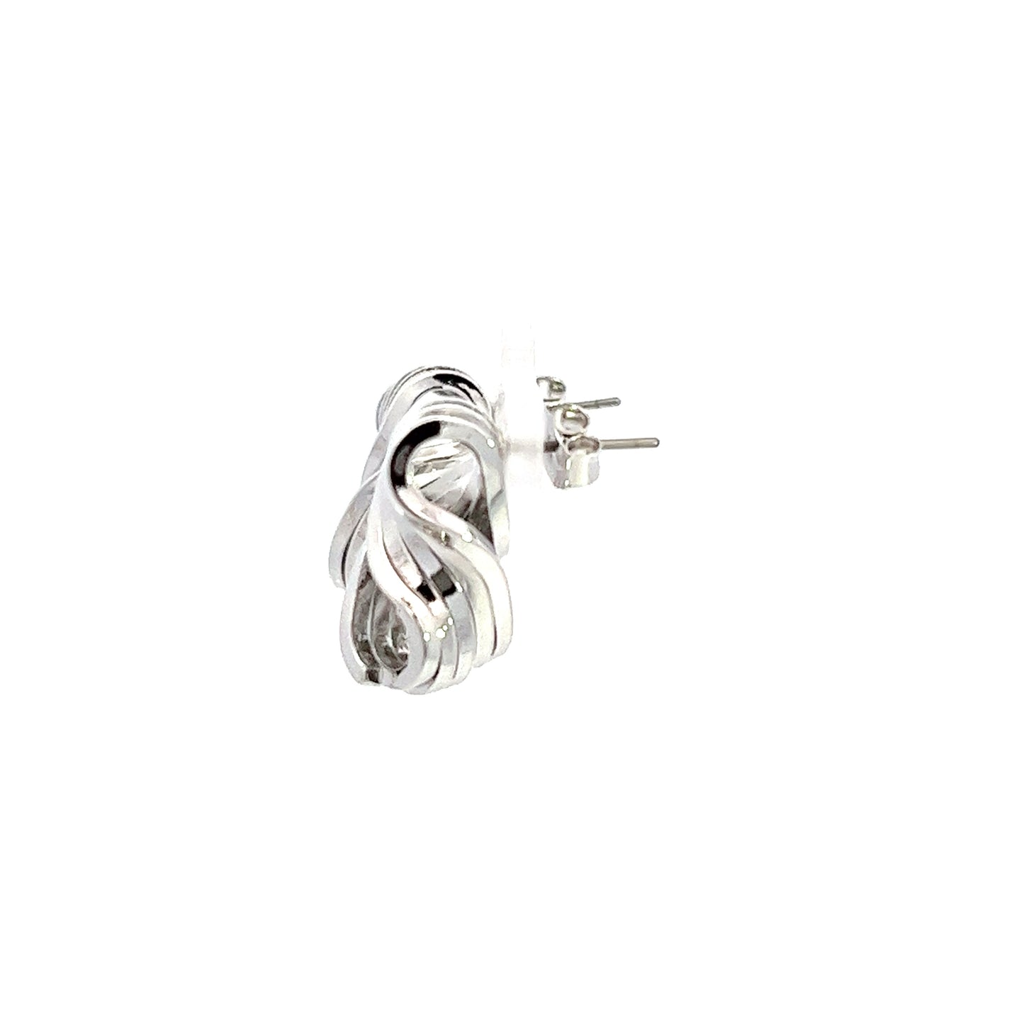 Twist & Turn Earrings In Sliver