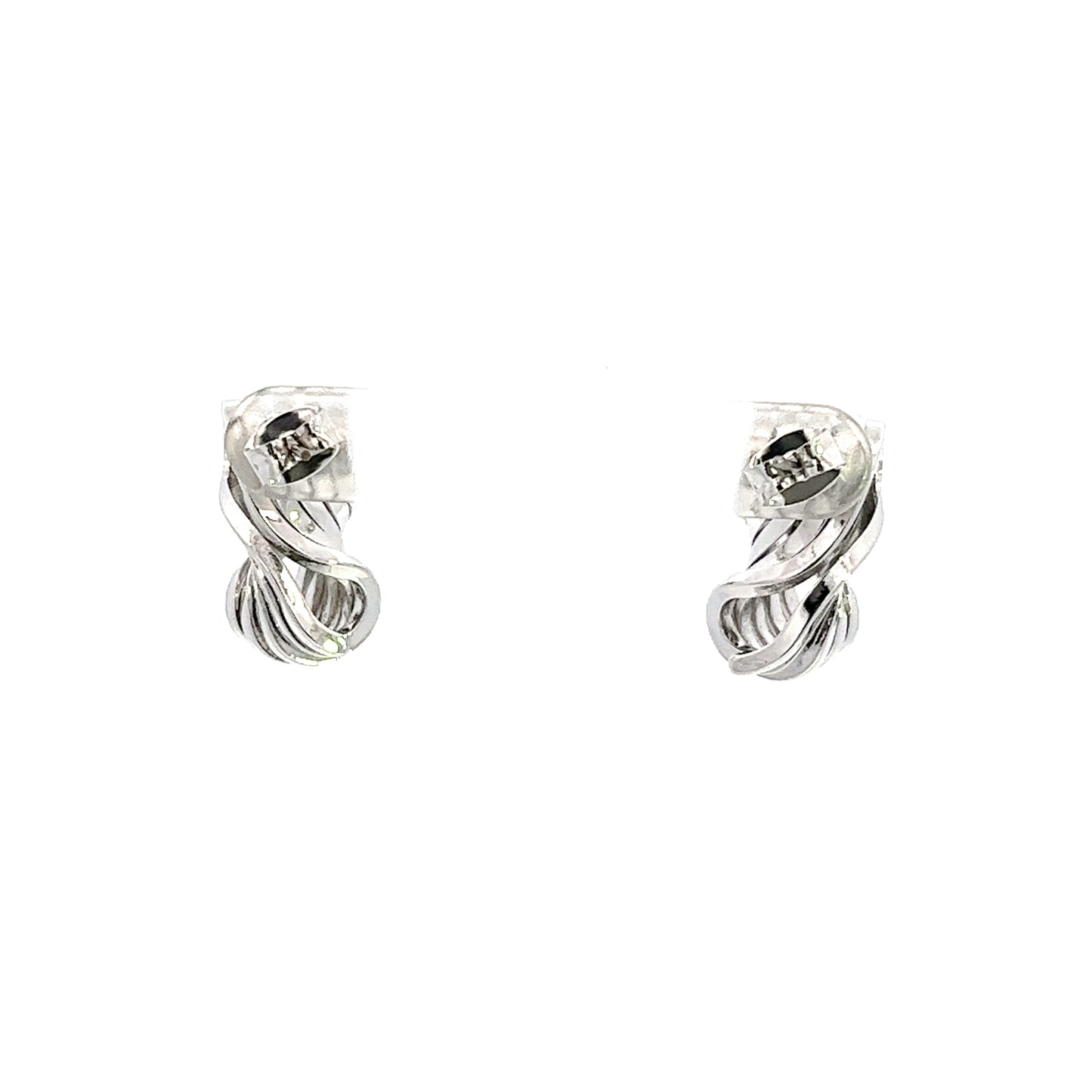 Twist & Turn Earrings In Sliver