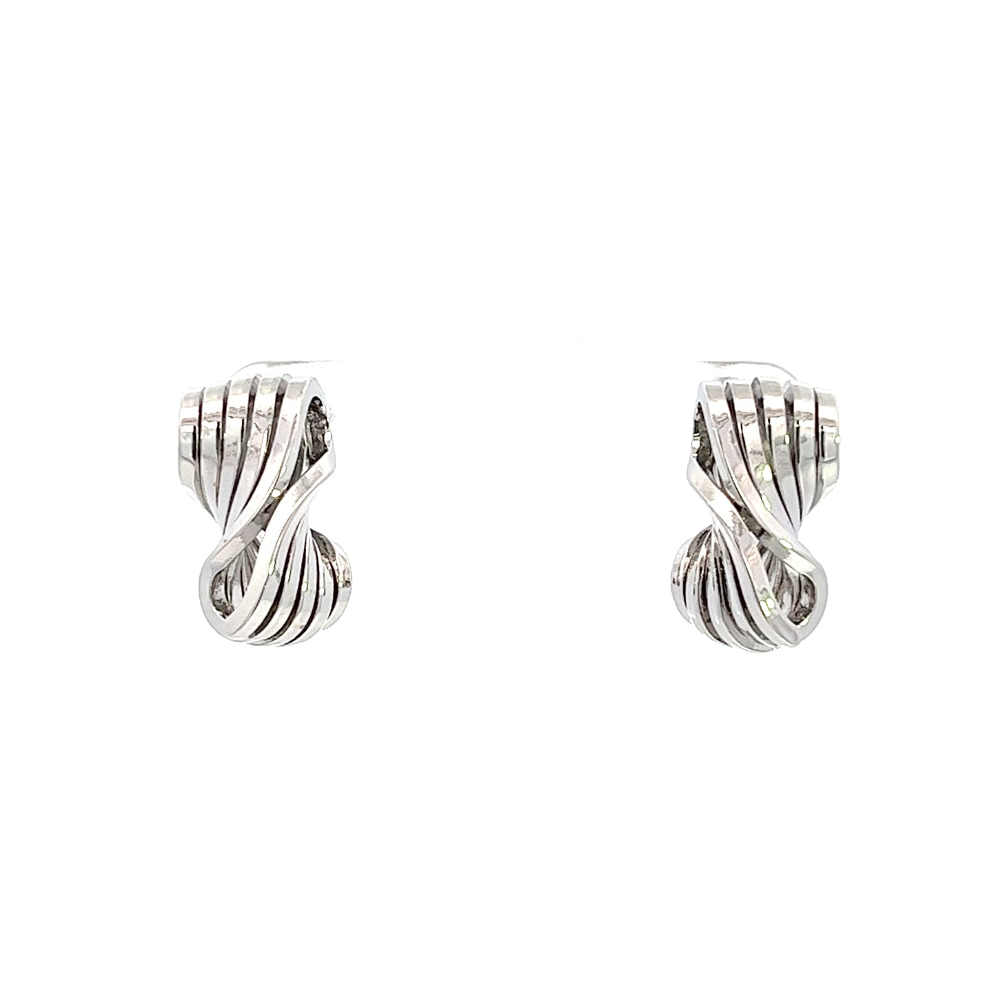 Twist & Turn Earrings In Sliver