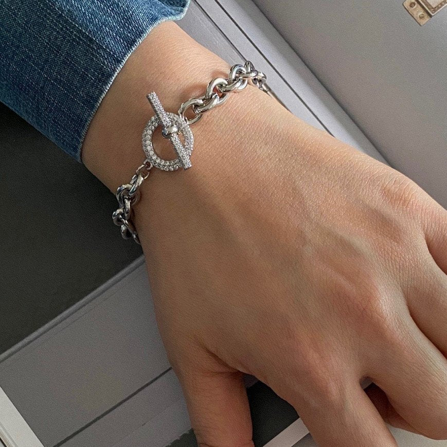 Claire Caviar Bracelet in Silver