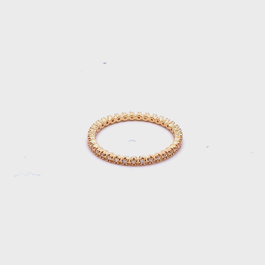 Thin Eternity Ring in Gold