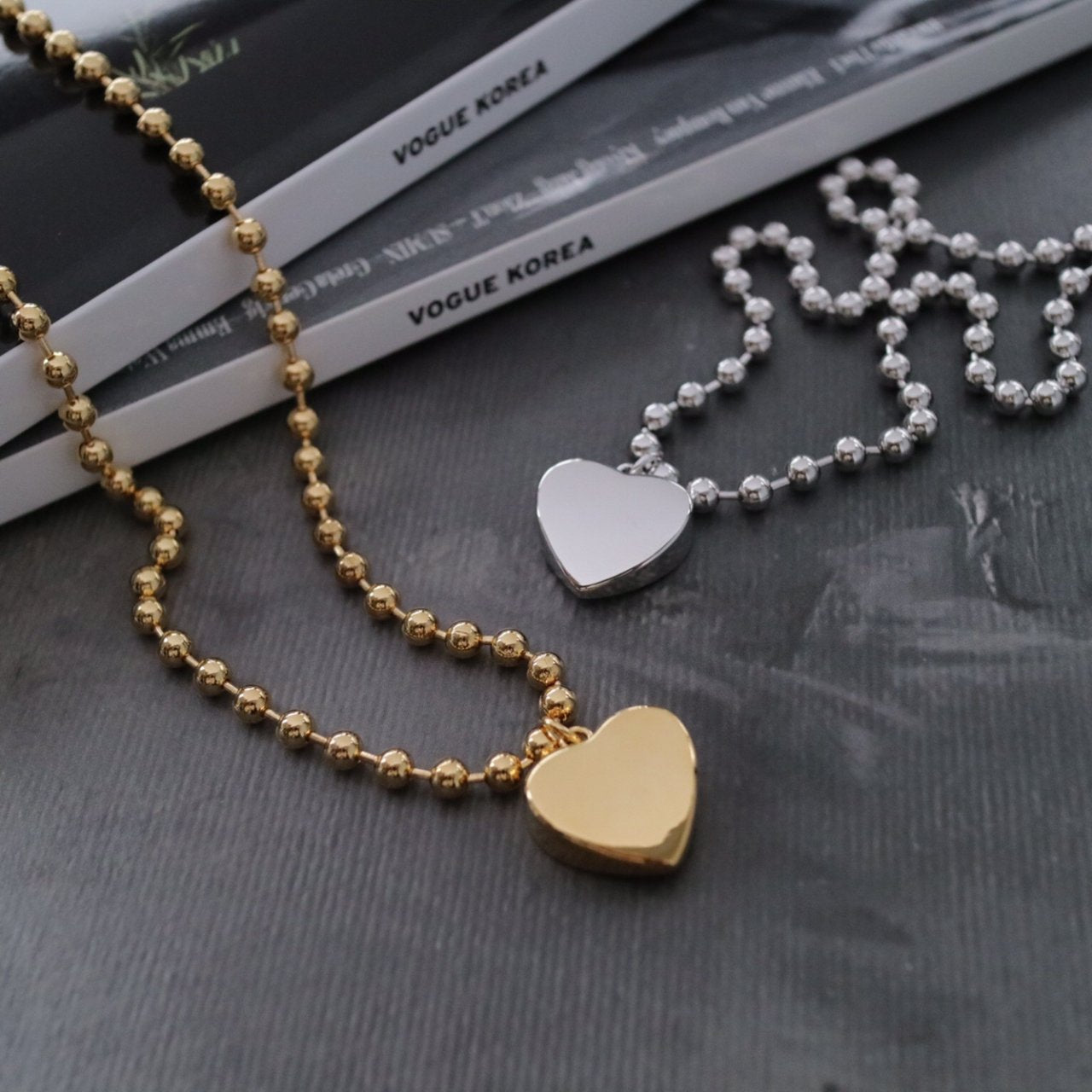 Cleef Necklace X Heart Pendant in Silver