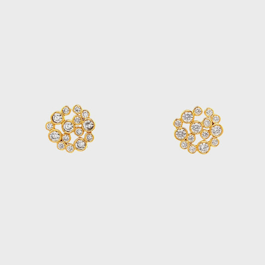 Honey Comb Earrings in Gold