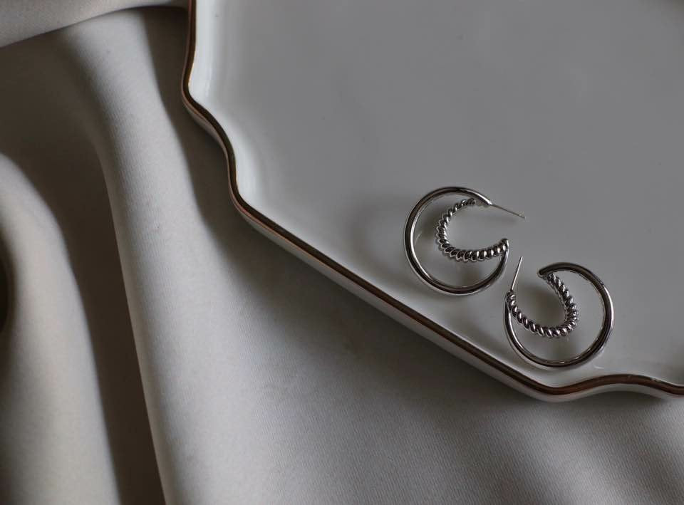 Charlotte Earrings in Silver