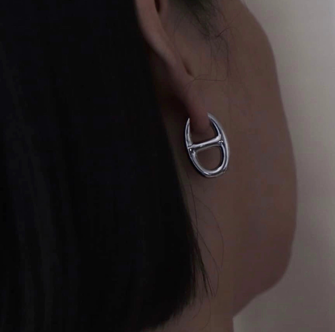 Jessie Grande Earrings in Silver