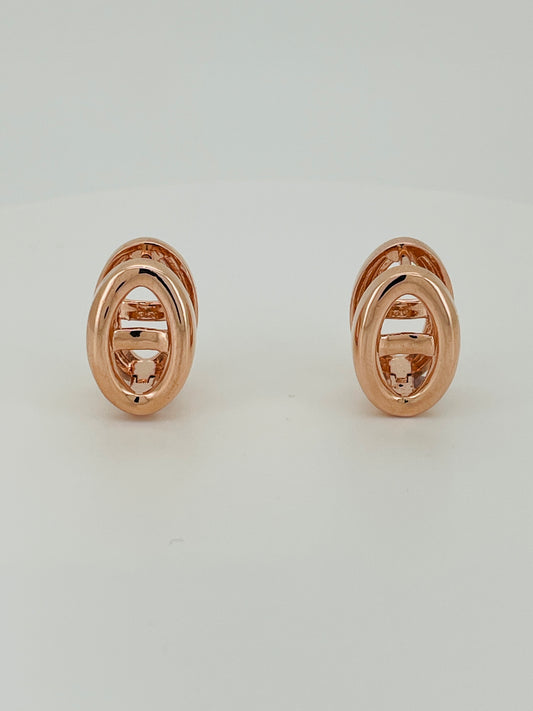Jessie Clip Earrings in Rose Gold