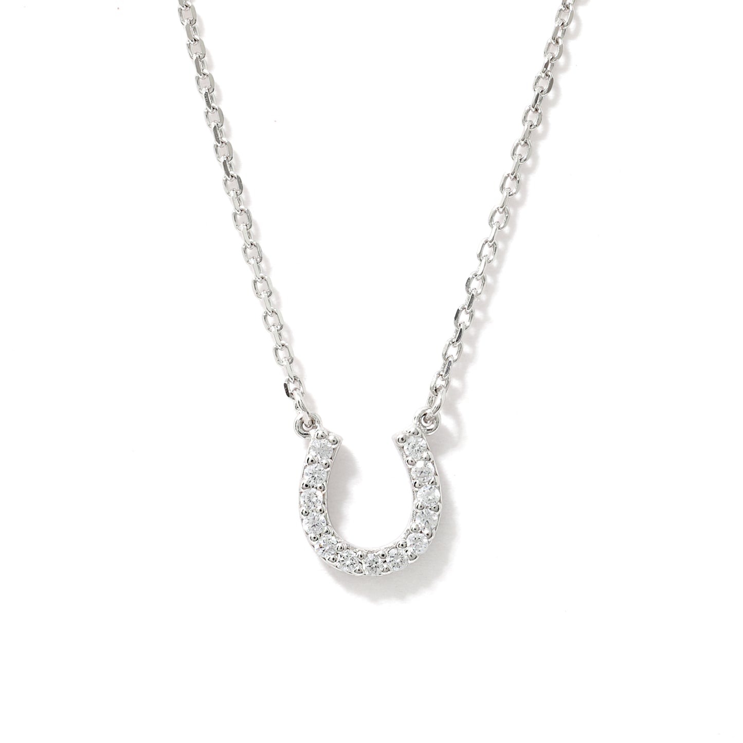 Mini Horseshoe Necklace in Silver