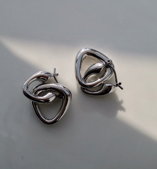 Maine Earrings in Silver
