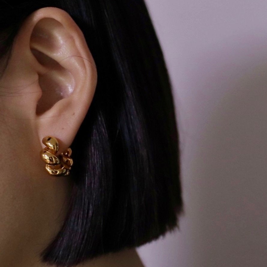 Emily Dos Earrings in Gold