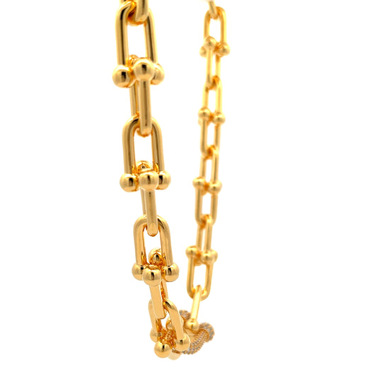 Chaine Diamante Necklace in Gold