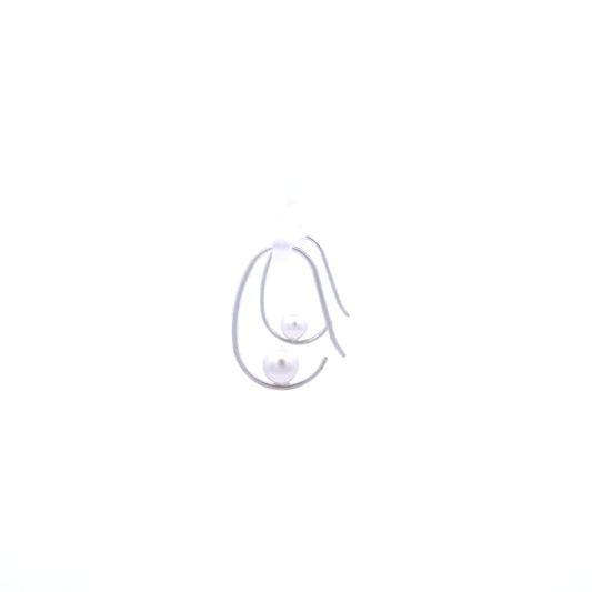 Birdie Loops Earrings in Silver