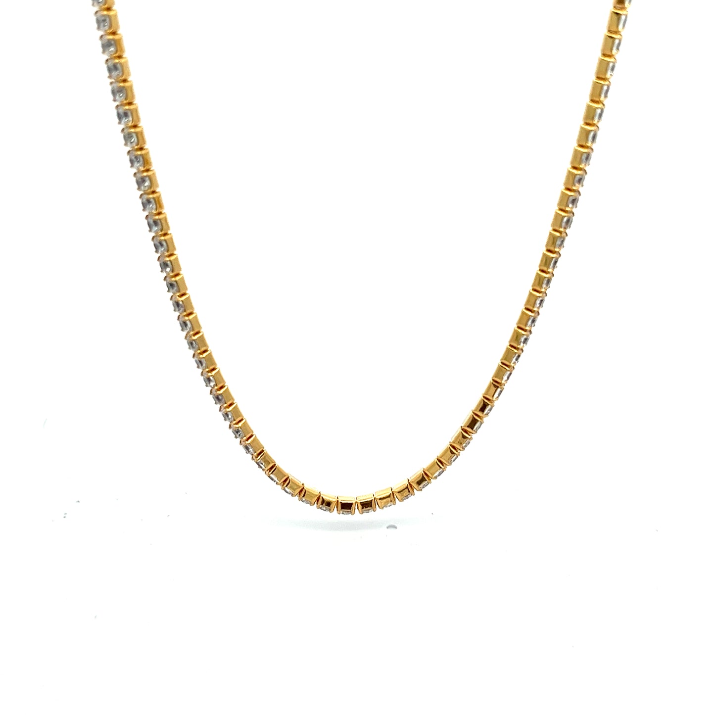 Tennis Necklace in Gold
