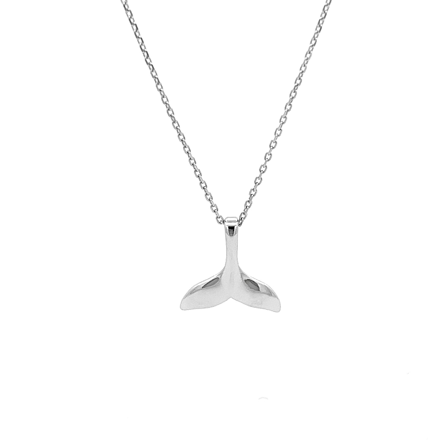 Whale Tale Necklace in Silver