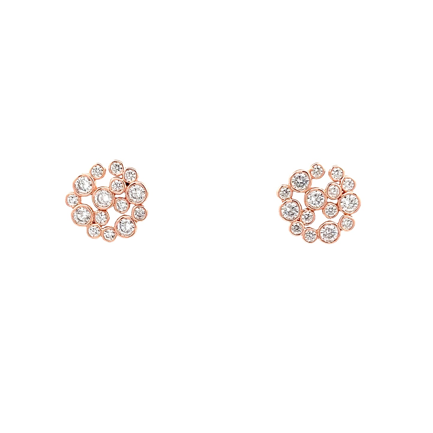 Honey Comb Earrings in Rose Gold