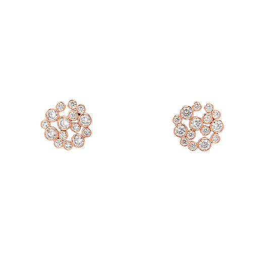 Honey Comb Earrings in Rose Gold