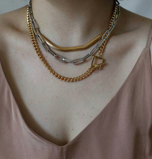 Camellia Necklace in Gold