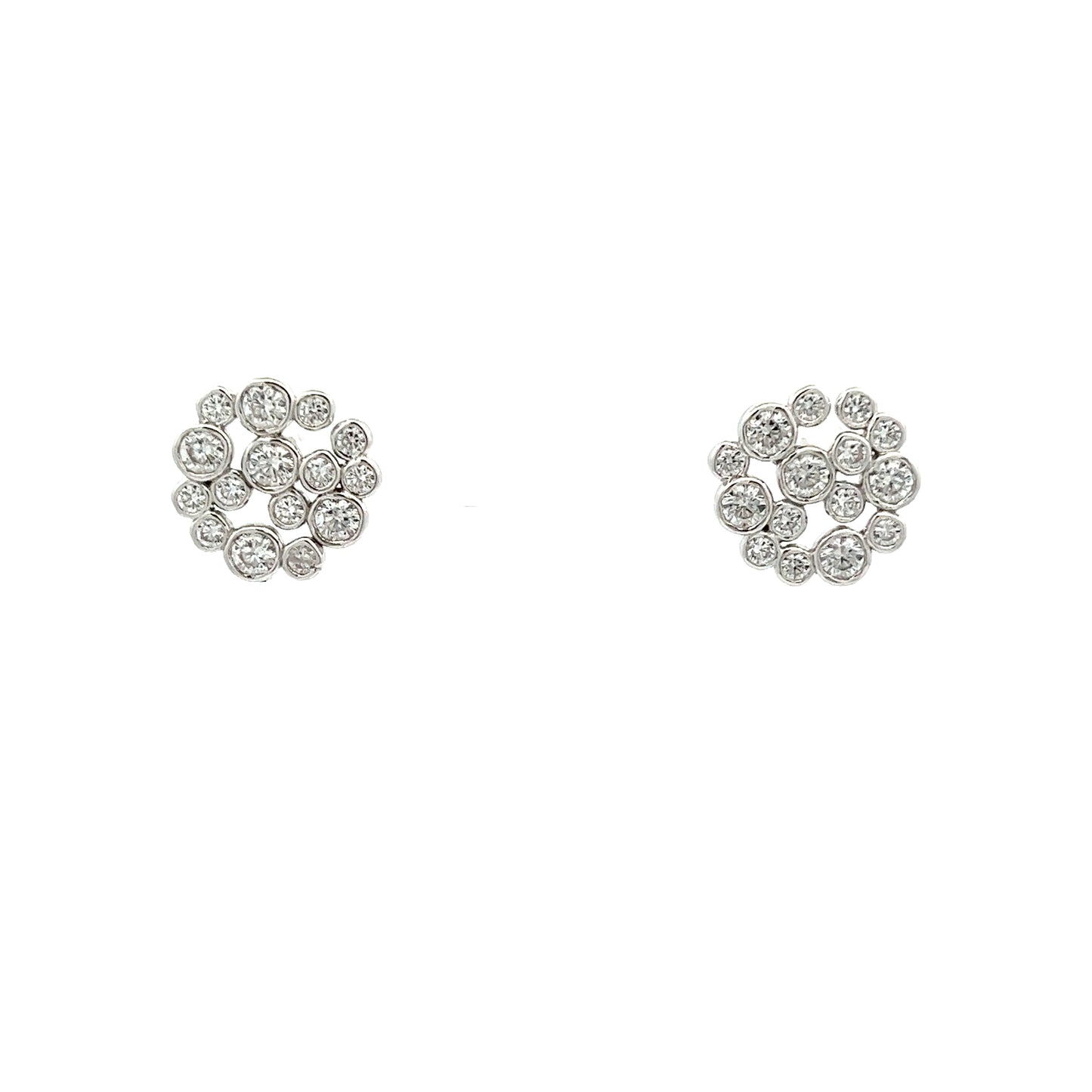 Honey Comb Earrings in Silver