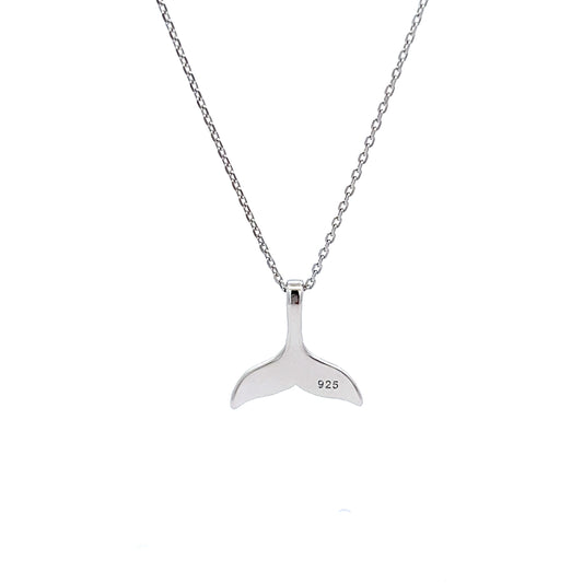 Whale Tale Necklace in Silver