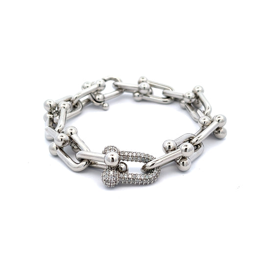 Chaine Grande Diamante Bracelet in Silver