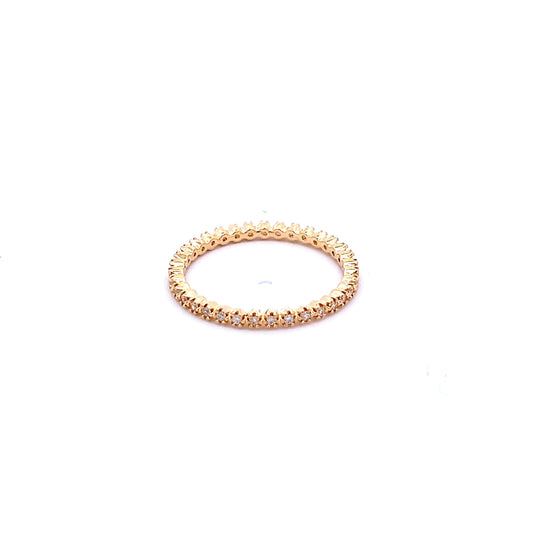 Thin Eternity Ring in Gold