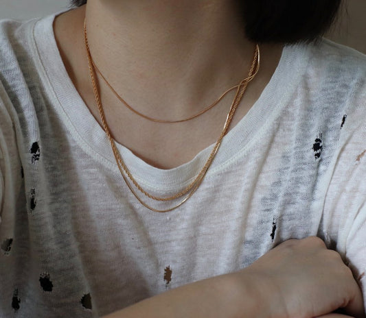 Barry Trio Necklace in Gold