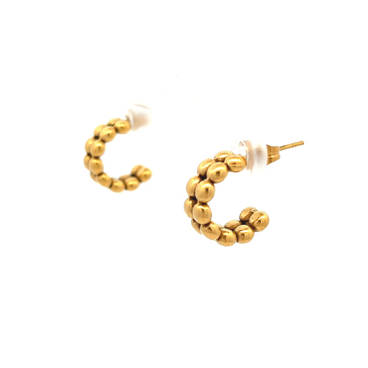 Double Cleef Earrings in Gold
