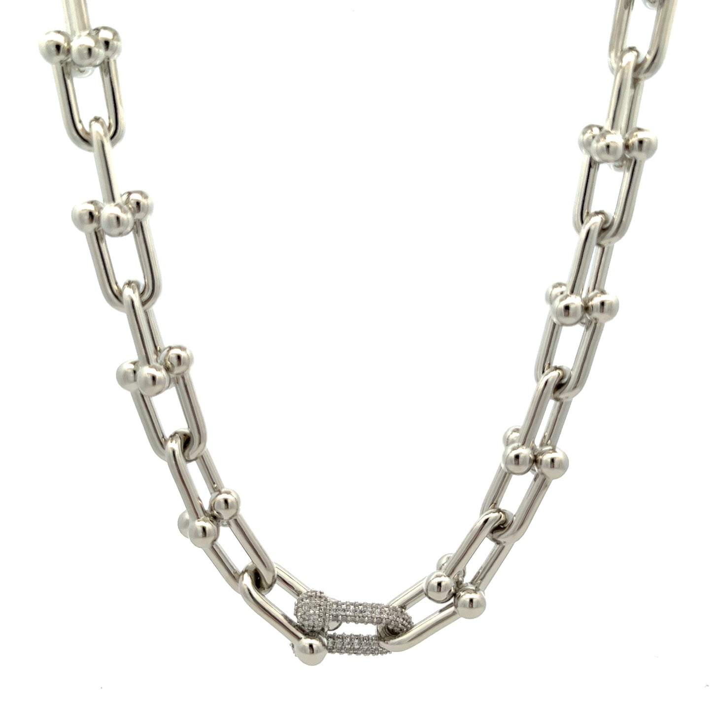 Chaine Diamante Necklace in Silver