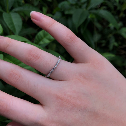 Thin Eternity Ring in Silver